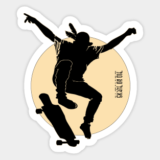 Jump' Skate or Die - Sepia Sticker
